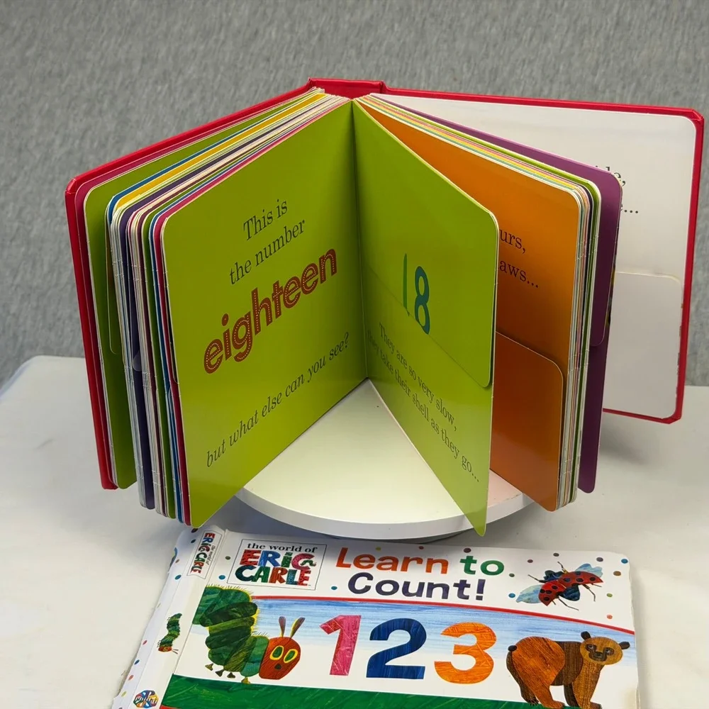 Heath McKenzie 123 Lift the Flap 1 to 100 & Eric‎ Carle Learn to Count Book Lot